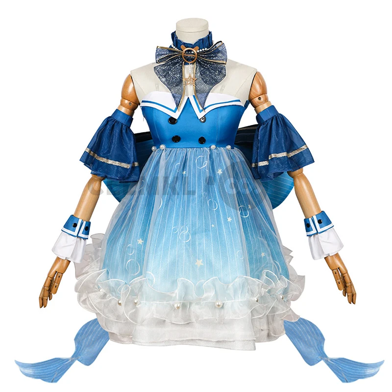 Nikki Cosplay Costume Game Infinity Nikki Women Blue Dress Nikki Lolita Dress Cosplay Plus Size view 6