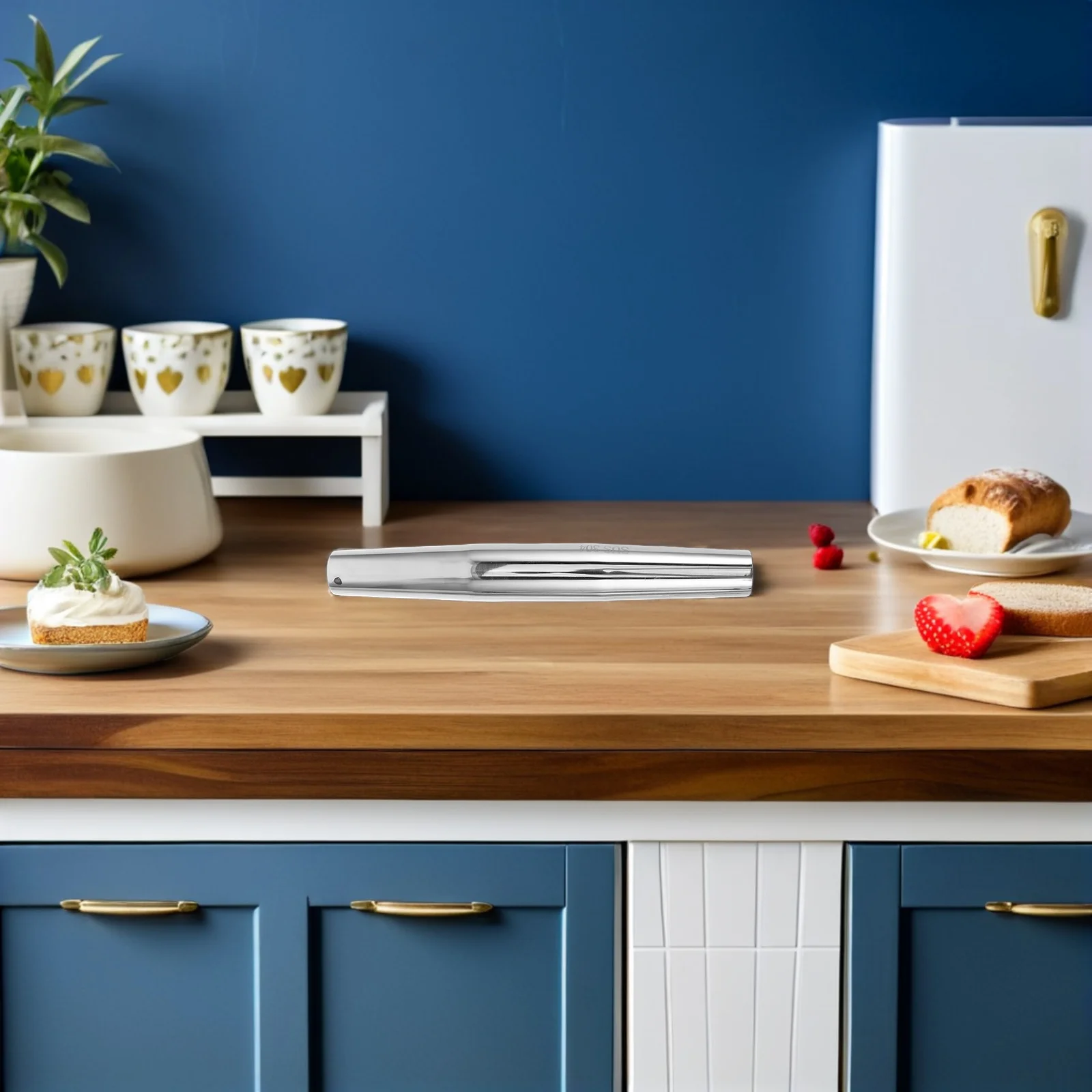 

2Pcs Stainless Steel Rolling Pin Non Stick Kitchen Roller for Dough Cookies Pizza Fondant Dumplings Baking Roller Tools