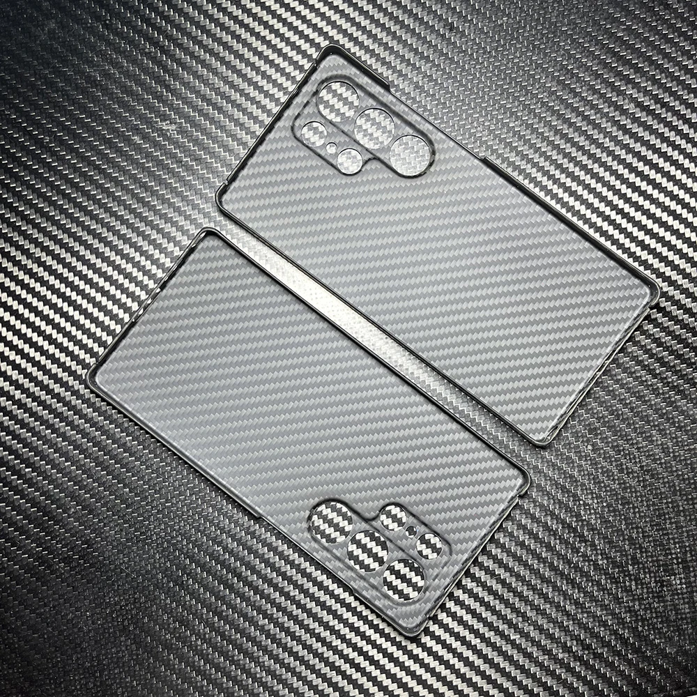 Real Carbon Fiber Phone Case for Samsung Galaxy S25/S24/S23 Ultra Case Fine Hole Aramid Carbon Fiber for Galaxy S25 Ultra Cover