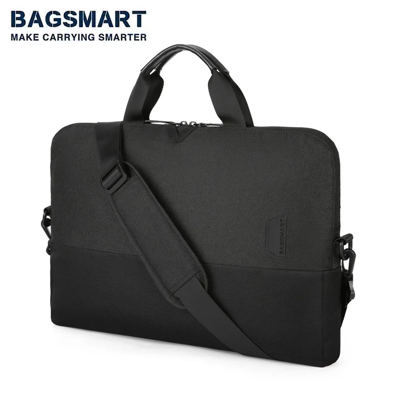 BAGSMART Laptop Bag for Men Anti-collision 15.6 Inch Laptop Case Waterproof Slim Computer Work Briefcase For Travel Women