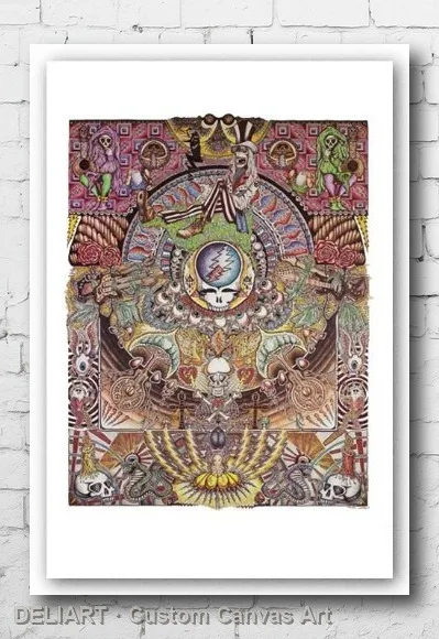 

GRATEFUL DEAD - COLLAGE ART Canvas Poster MUSIC Custom Size Available Room Decoration Home Decor Wall