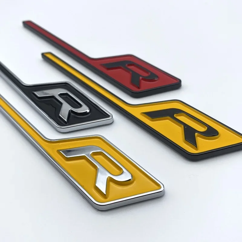 Chrome Black Red Yellow ABS R Letters Badge Emblem Sticker For GLS Series Car Trunk Rear Logo Accessories
