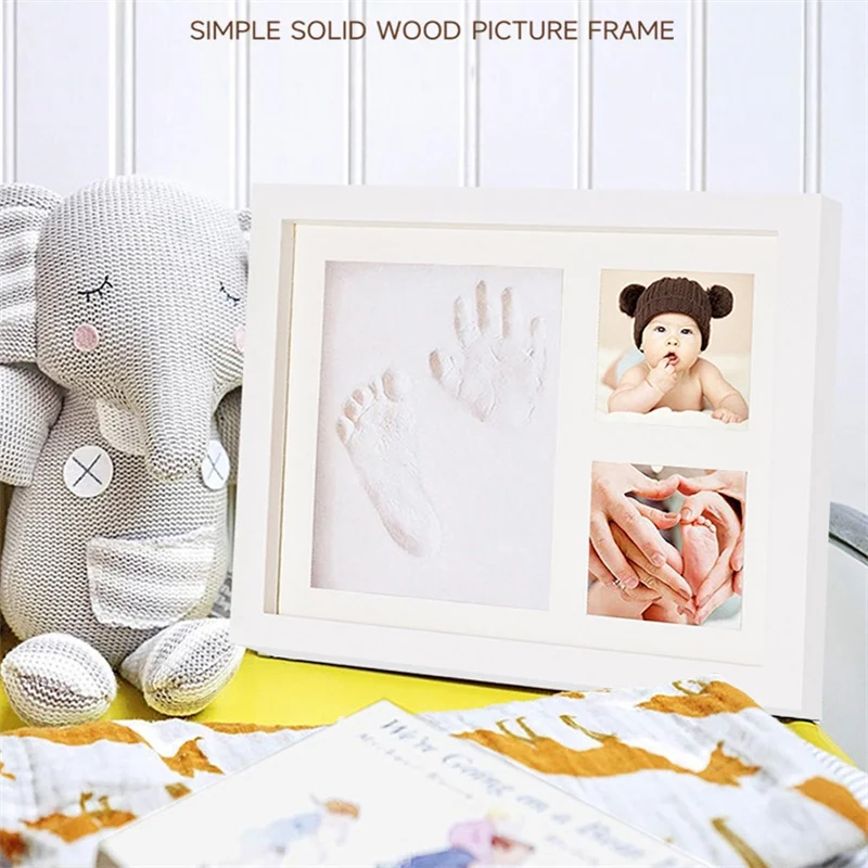 1 Set Newborn Baby Hand Foot Print DIY Photo Frame With Mold Clay Imprint Kit Non-toxic Baby Souvenirs Baby Milestone Decor Gift