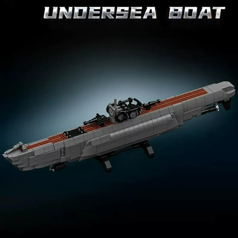 

MOC WW2 Navy Undersea Boat Modle Building Blocks Kit Combat Rocket Launcher Brick Educational Puzzle DIY Toys Kid Birthday Gifts