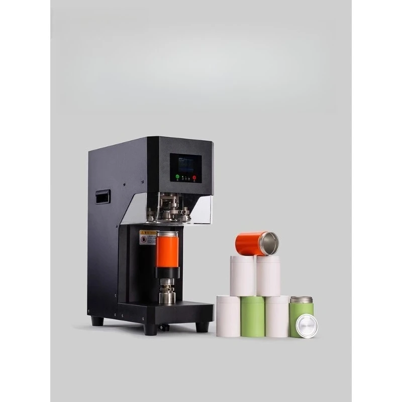 

Packaging tin can sealing machine Intelligent semi-automatic can sealing machine 75 Sealed tea can sealing machine