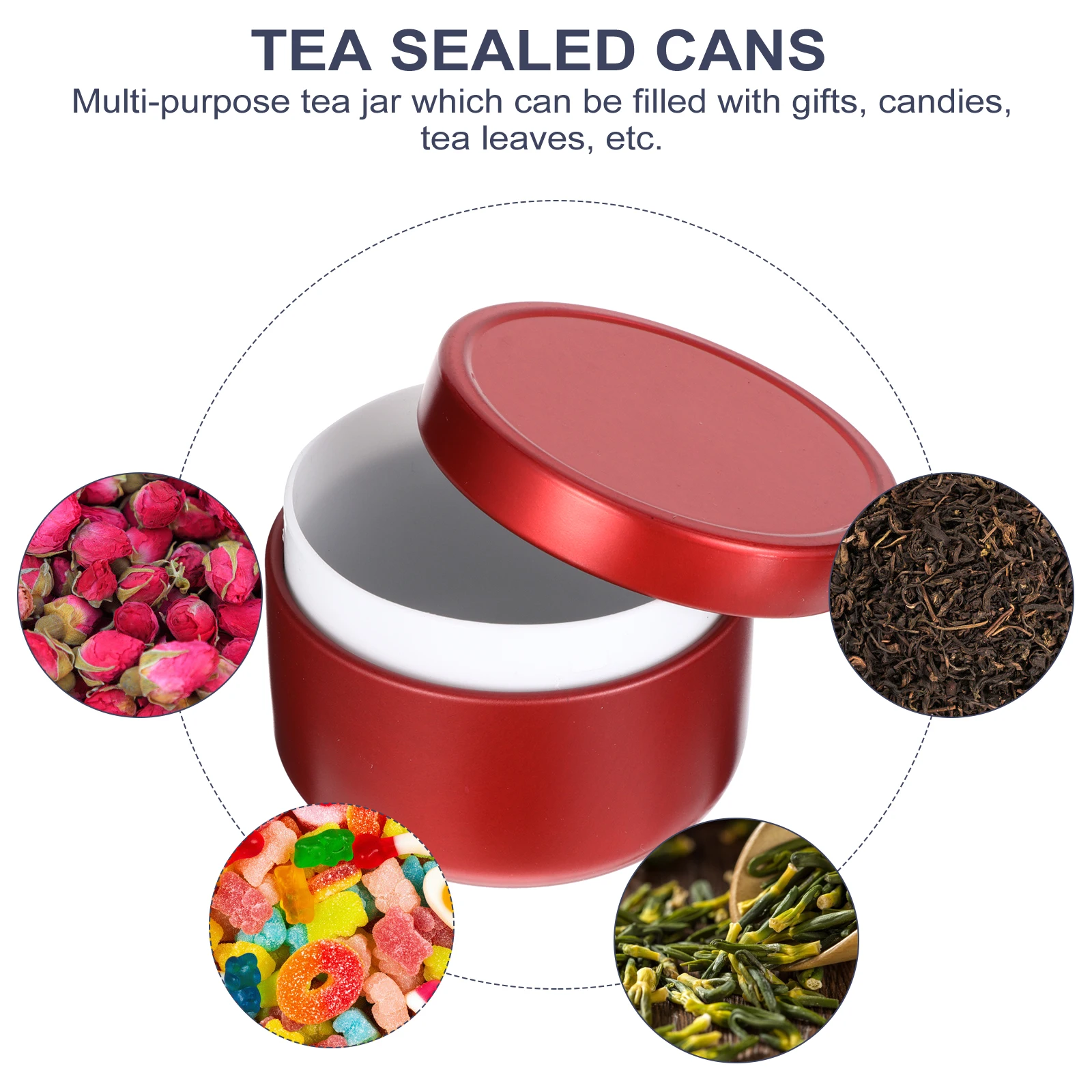 

10 Pcs Iron Can Tea Tin Container Canister Empty Tins Canisters Airtight Automatic