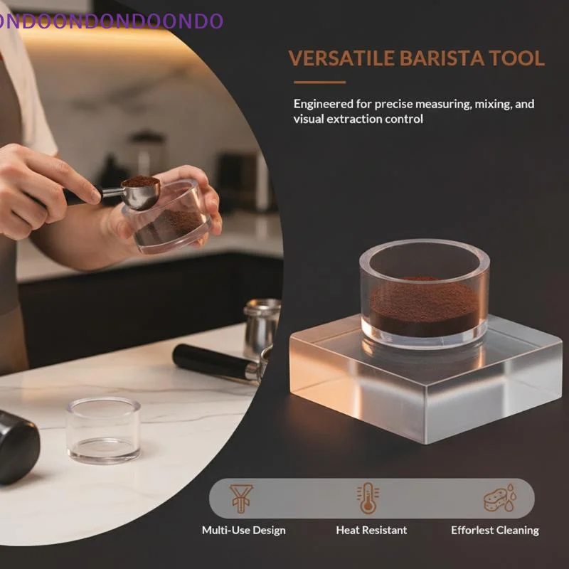 51/53/58mm Powder Bowl Transparent Acrylic Observation Basket Coffee Tamping Distributor Cup Powder Basket Coffee Accessories