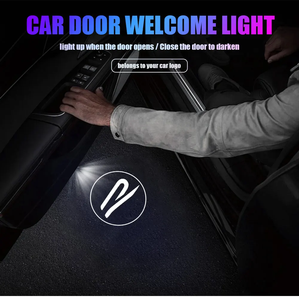 For Volkswagen VW R Golf 4 5 Passat B7 Tiguan Rline Bora Polo CC B6 Car Door HD Projector Light LED Door Wireless Welcome Light