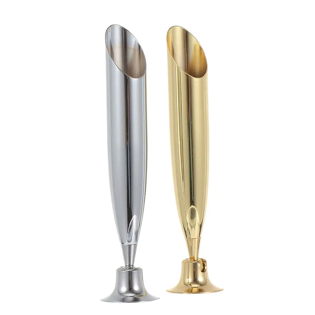 2 Pcs Pen Holder Fountain Simple Quill-pen Support Stainless Steel Desktop Stand