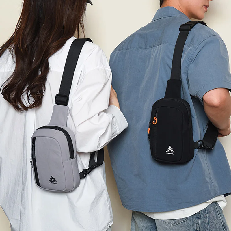 Marken-Brusttasche für Herren und Damen, modische Umhängetasche, wasserdichtes Nylon für Outdoor-Aktivitäten, Laufen, Radfahren, Reisen, Handytasche – Detail 4