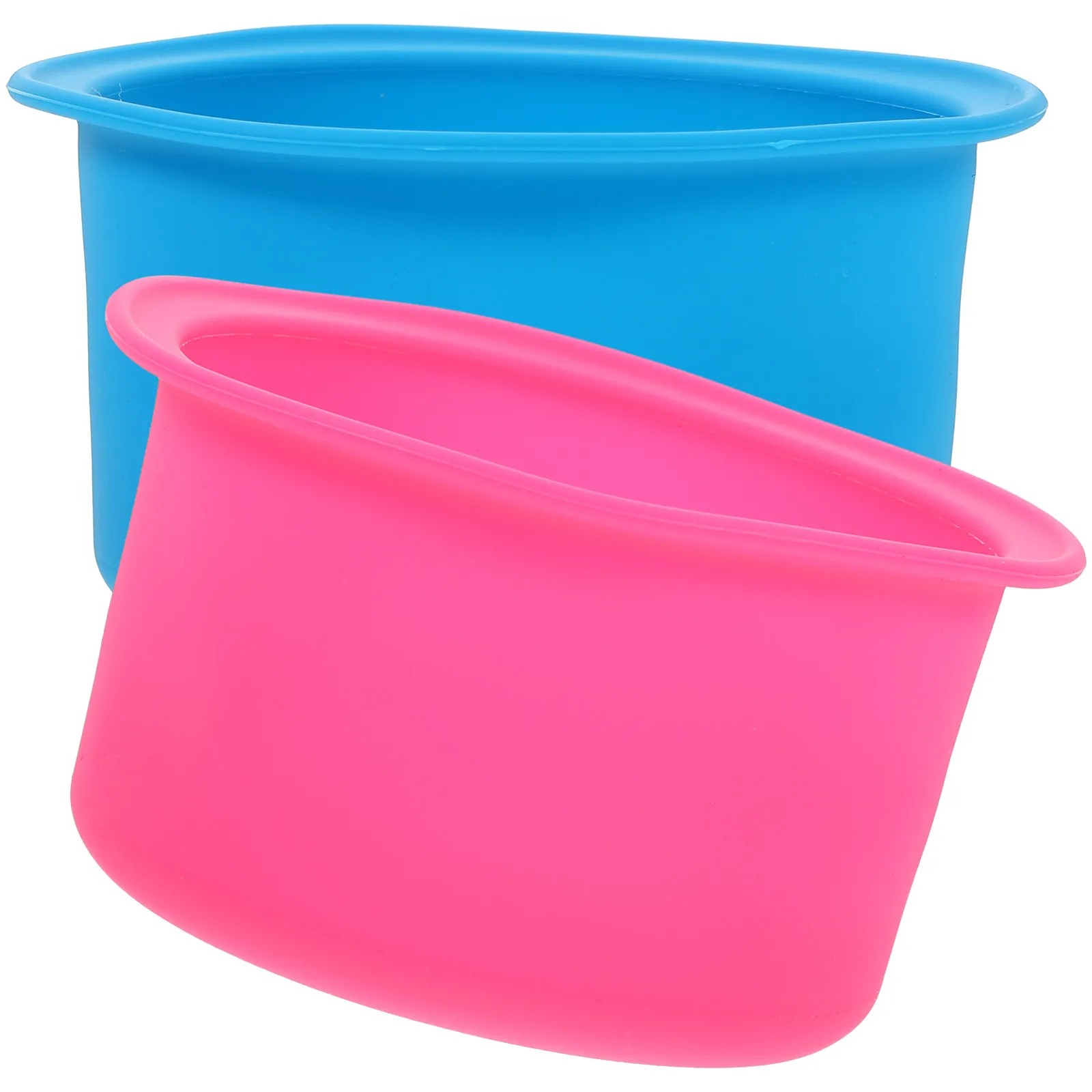 

Набор из 2-х термостойких силиконовых чаш для плавления воска с защитой от ожогов, антипригарное внутреннее покрытие для воскоплава, для салонов и домашнего использования