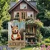 Fall Garden Flag Welcome Autumn Garden Flags 12x18 inch Double Sided Small Burlap Squirrel Decor Yard Lawn Outdoor Home Deco jjp