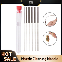 10PC Nozzle Cleaning Needle 0.2/0.3/0.35/0.4mm Nozzle Cleaning Tool Drill For MK8/V6/Volcano Nozzle Ender3 Labx1 3d printer