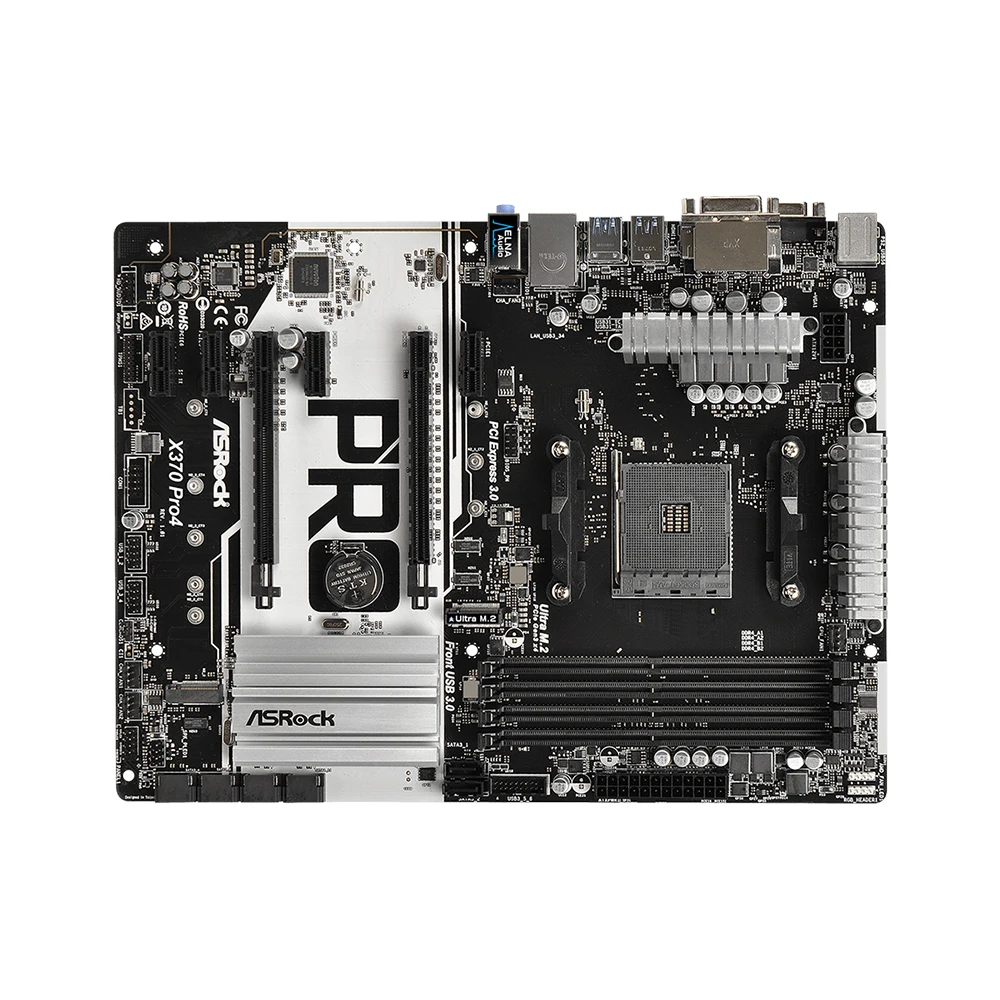 ASROCK X370 Pro4 마더보드 AMD X370 소켓 AM4, Ryzen 7 5800X3D Ryzen 9 5950X Ryzen 5 5600X CPU 4 x DDR4 64GB 지원