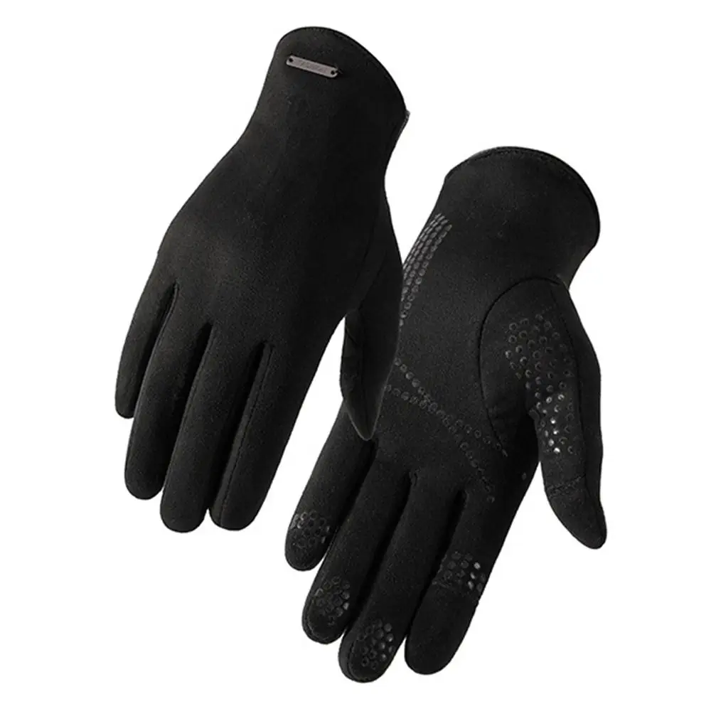 

Fashion Waterproof Outdoor Cycling Suede Padded Warm Mittens Winter Glove Windproof Full Finger Gloves