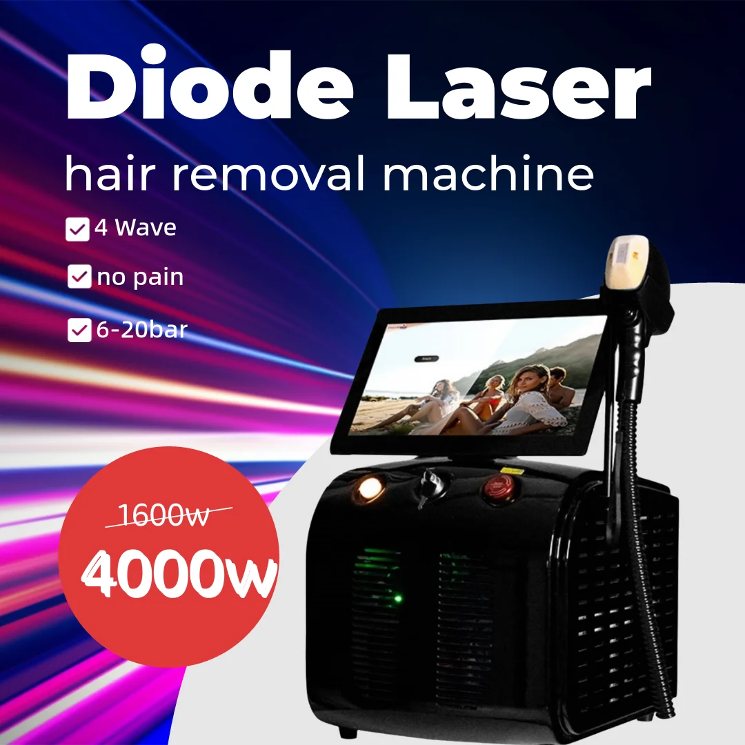 Professionele Diode Laser Ontharing Machine High Power 3000W CE Fabriek Snelle levering Alexandrite Laser 808nm 755nm 1064nm