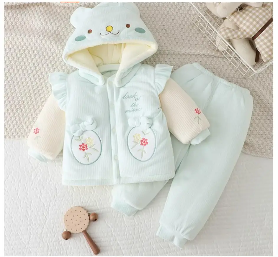 Princess girls thin cotton lace three piece suit