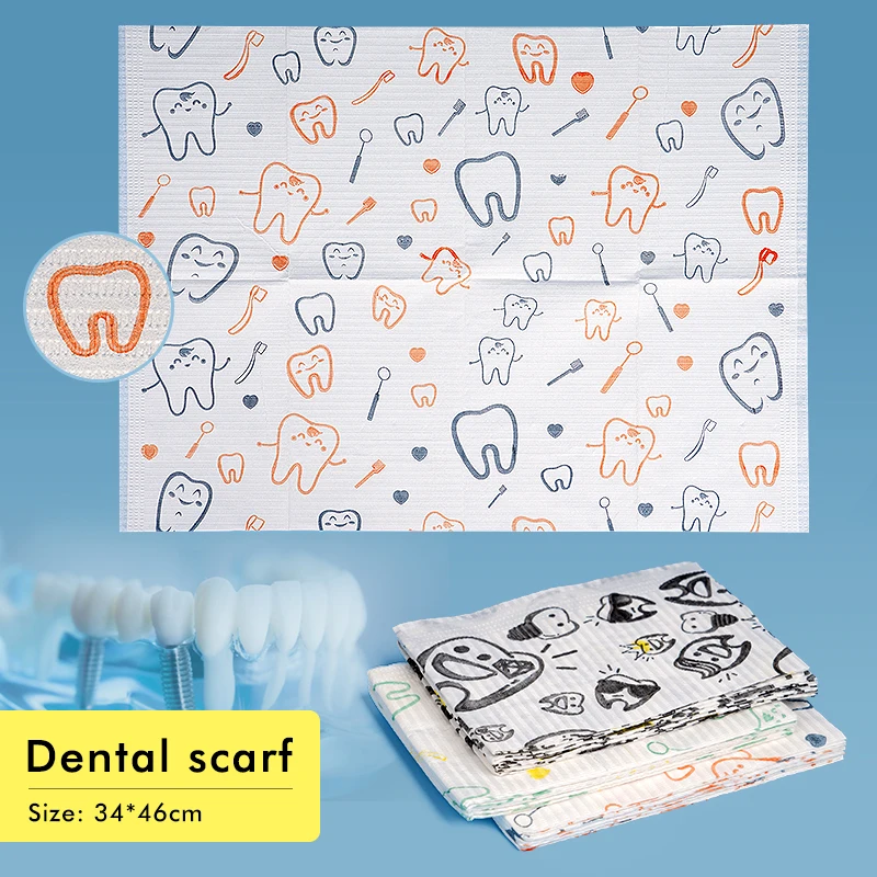 10 pz carino dentale usa e getta sciarpa petto asciugamano dentista bavaglini tatuaggio Pad pulito tatuaggio copritavolo Pad pulito grembiule paziente bambino