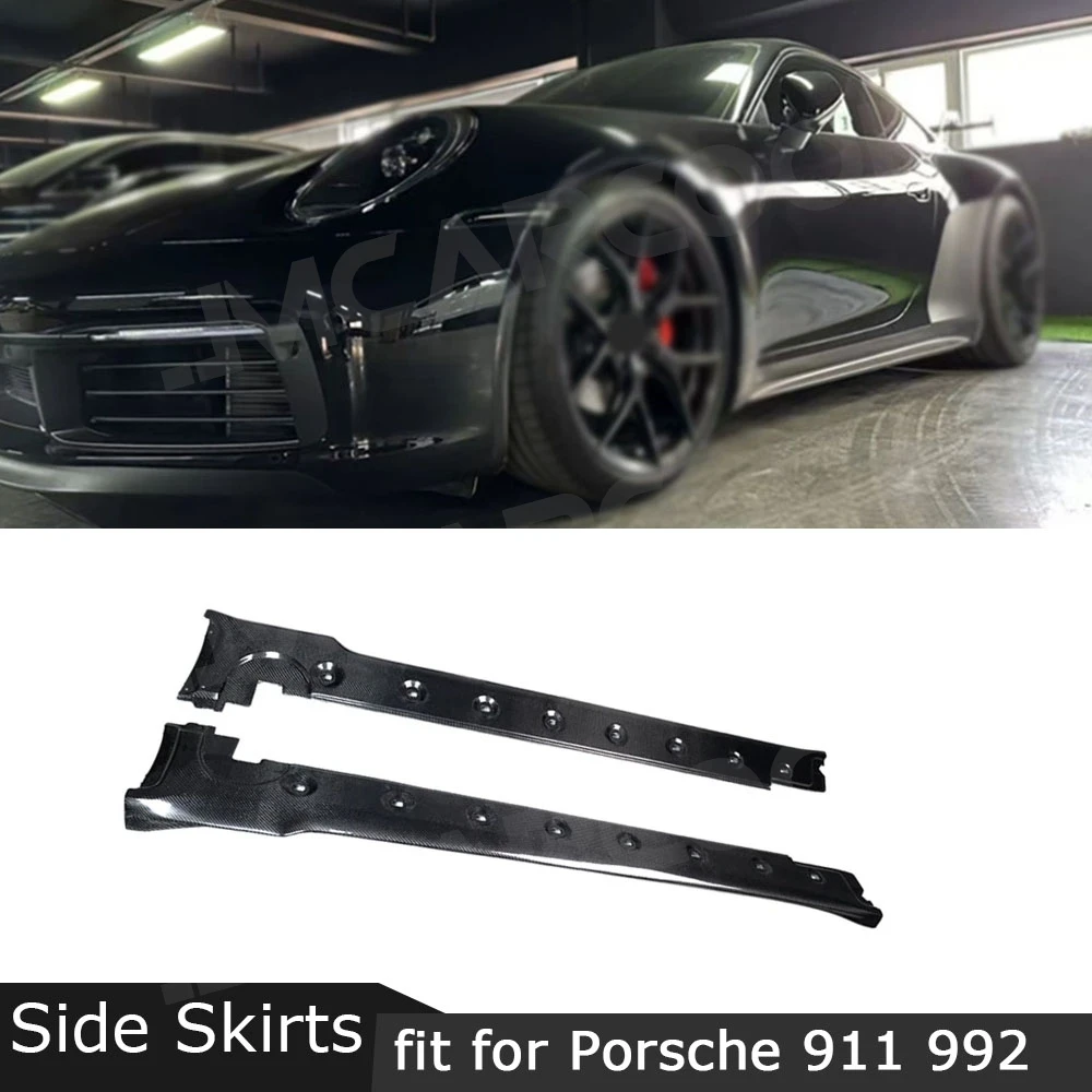 

JMCARCOOL для Porsche 911 992 2022 + боковая юбка из углеродного волокна, рокерные панели, комплект кузова Spolier, удлинитель, защита от царапин