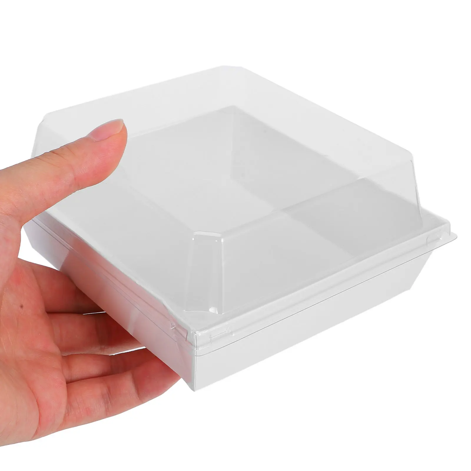 50Pcs Small Cake Boxes with Clear Lid Food Packaging Box for Cake Slices Cupcakes Pastries Desserts Bakery Treats Bulk Gift Box