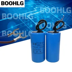 Motor de partida do capacitor CD60, 450V, 75UF, 100UF, 250UF, 300UF, 350UF, 500UF, 1PC