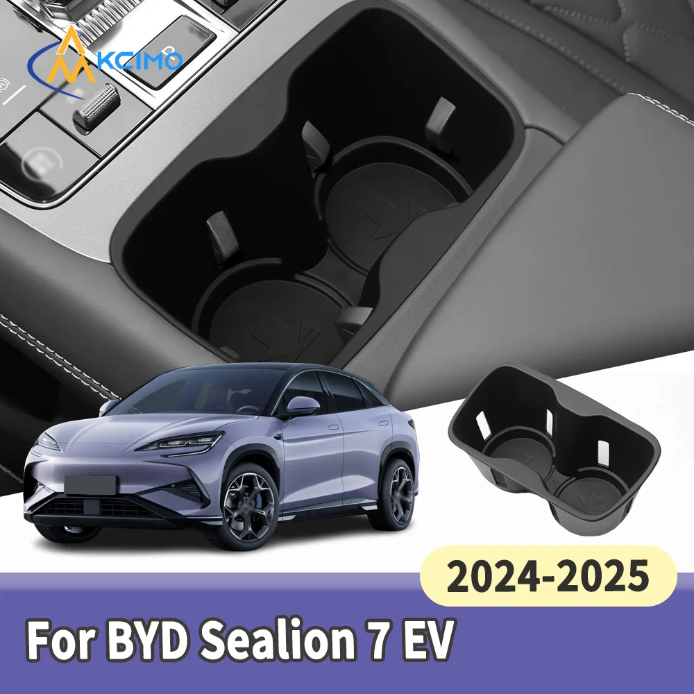 

TPE Holder Storage Tray for BYD Sealion 7 EV 2024-2025 Shock-Absorbing Central Armrest Cup Box Interior Tidying Car Accessories