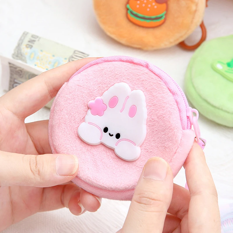 Plush Wallet Soft High Capacity Coin Wallet Lovely Skin-friendly Coin Purse Mini Cartoon Wallet Portable Cartoon Mini Wallet