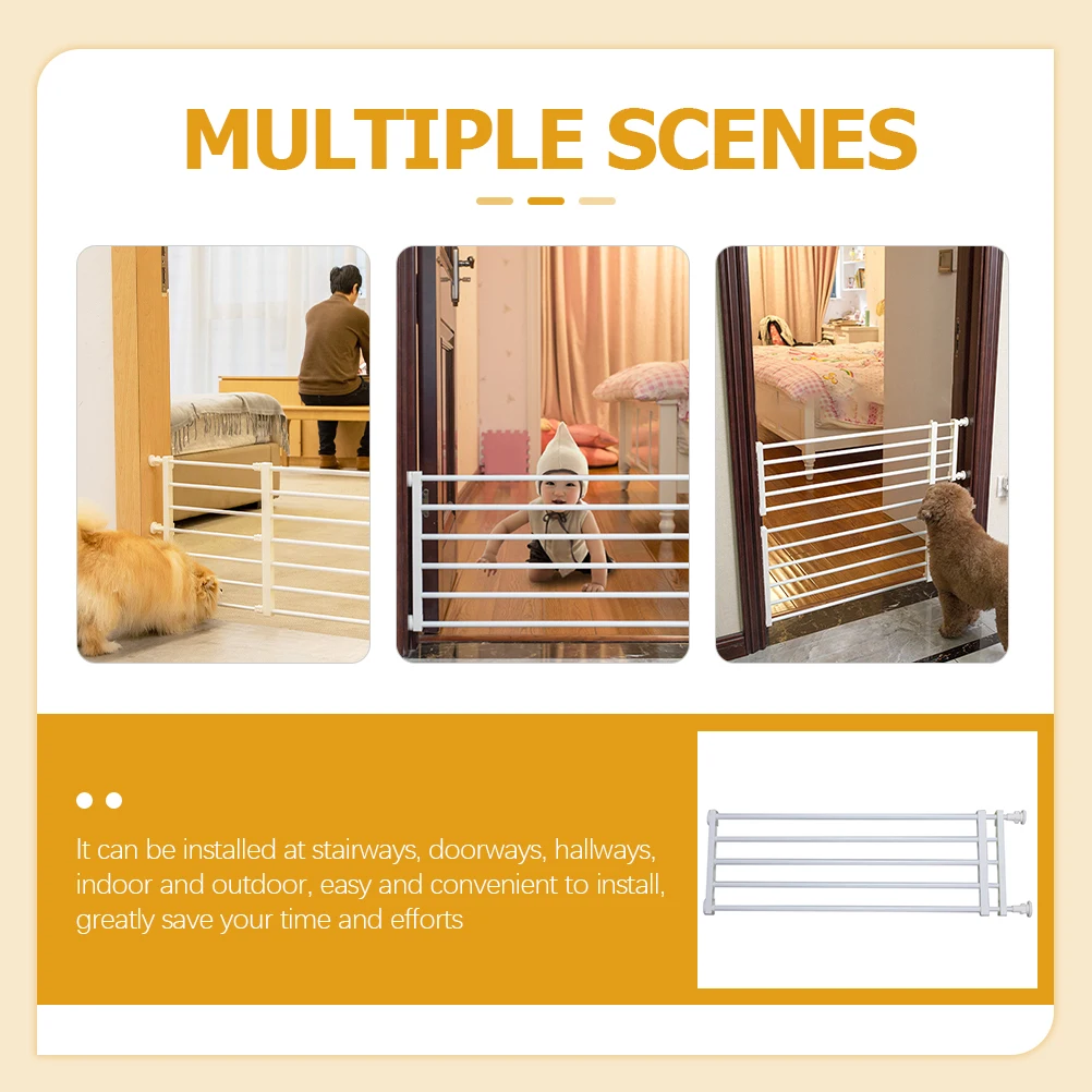 

Secure Baby Gate Pet Barrier Adjustable 4783cm Wide 24cm High For Doorways Stairways Hallways Protection