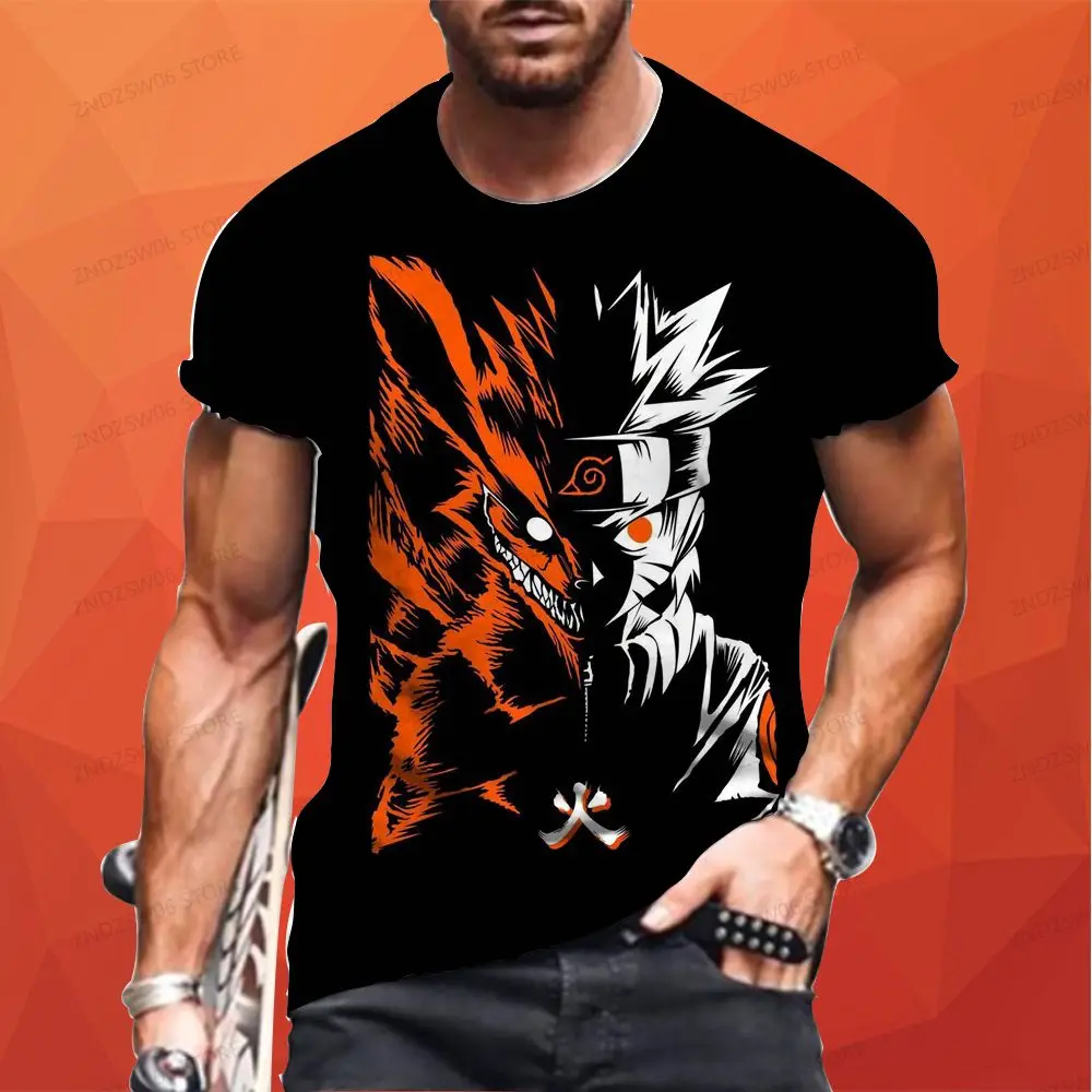 Shippuden Boys Girls T-shirt Naruto Men's T-shirt 3D Printing Anime Short Sleeve Kakashi Men's T-shirt Akatsuki Men's Clothing