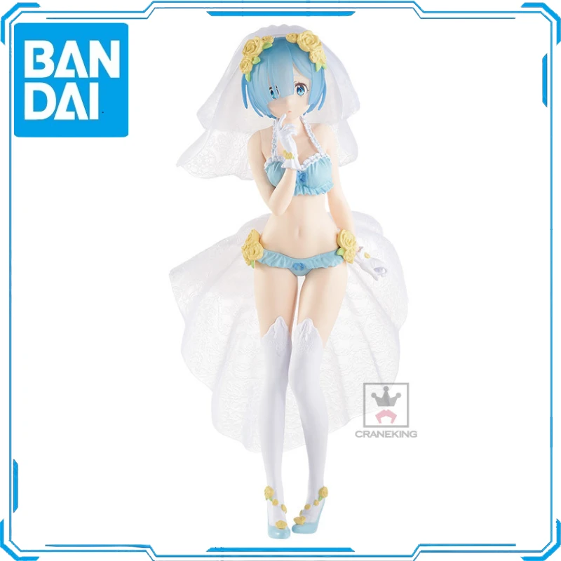 In Stock Original Bandai BANPRESTO EXQ Scenery Series Rem Action Figure Animation Toy Gift Model Collector Anime Genuine