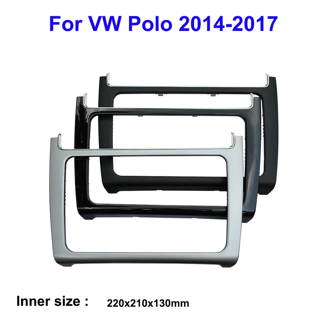 Double Din Car Radio Fascia Trim Bezel Kit For VW POLO 2014-2017 Dash Install Refitting Frame Faceplate