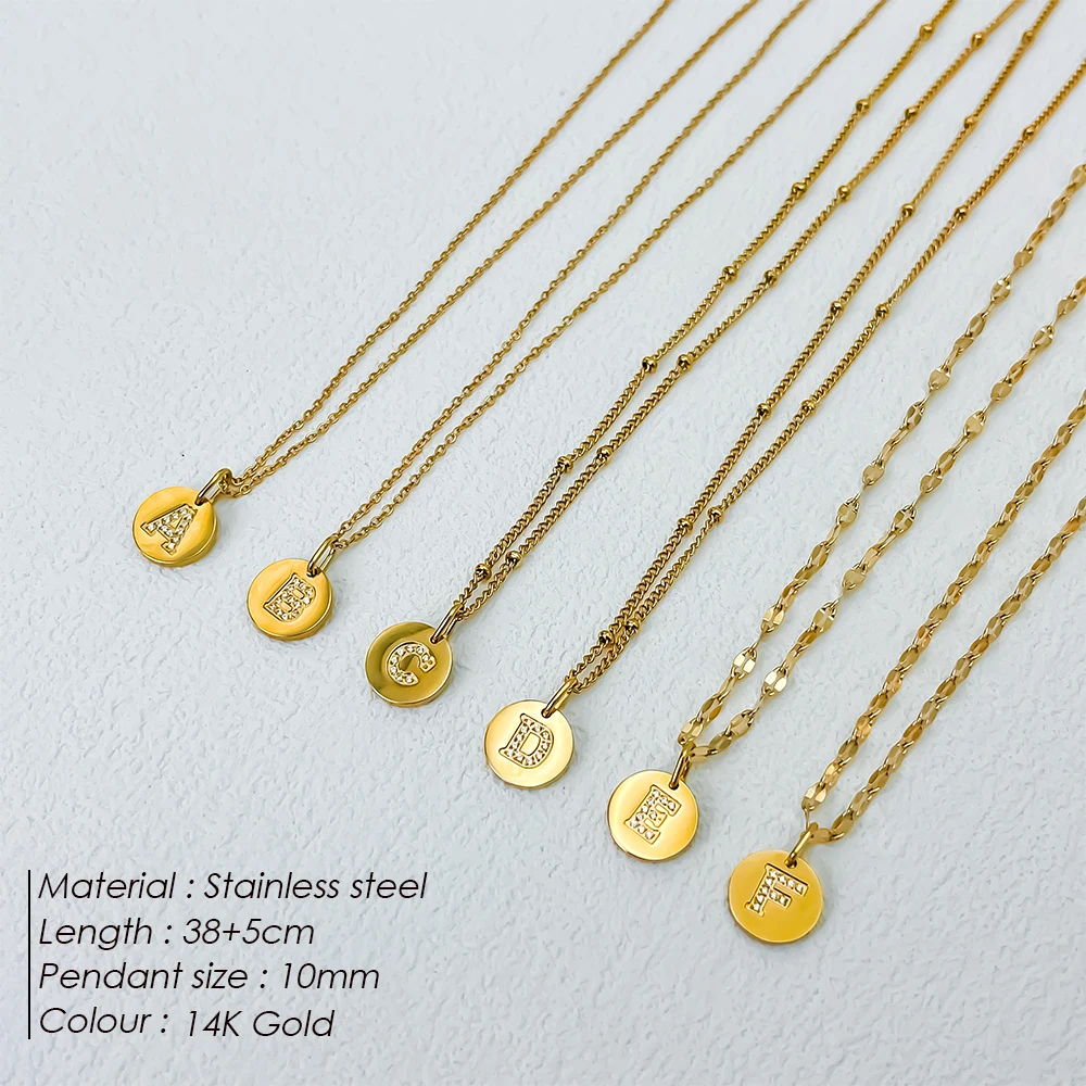 Women Men Rock Hip Hop Bling Jewelry Iced Out  Alphabet Pendant Name Rhinestone Chain Initial Necklace