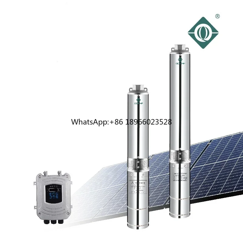 QQPUMP 600w dc solar submersible water pump solar powered irrigation deep well water pump