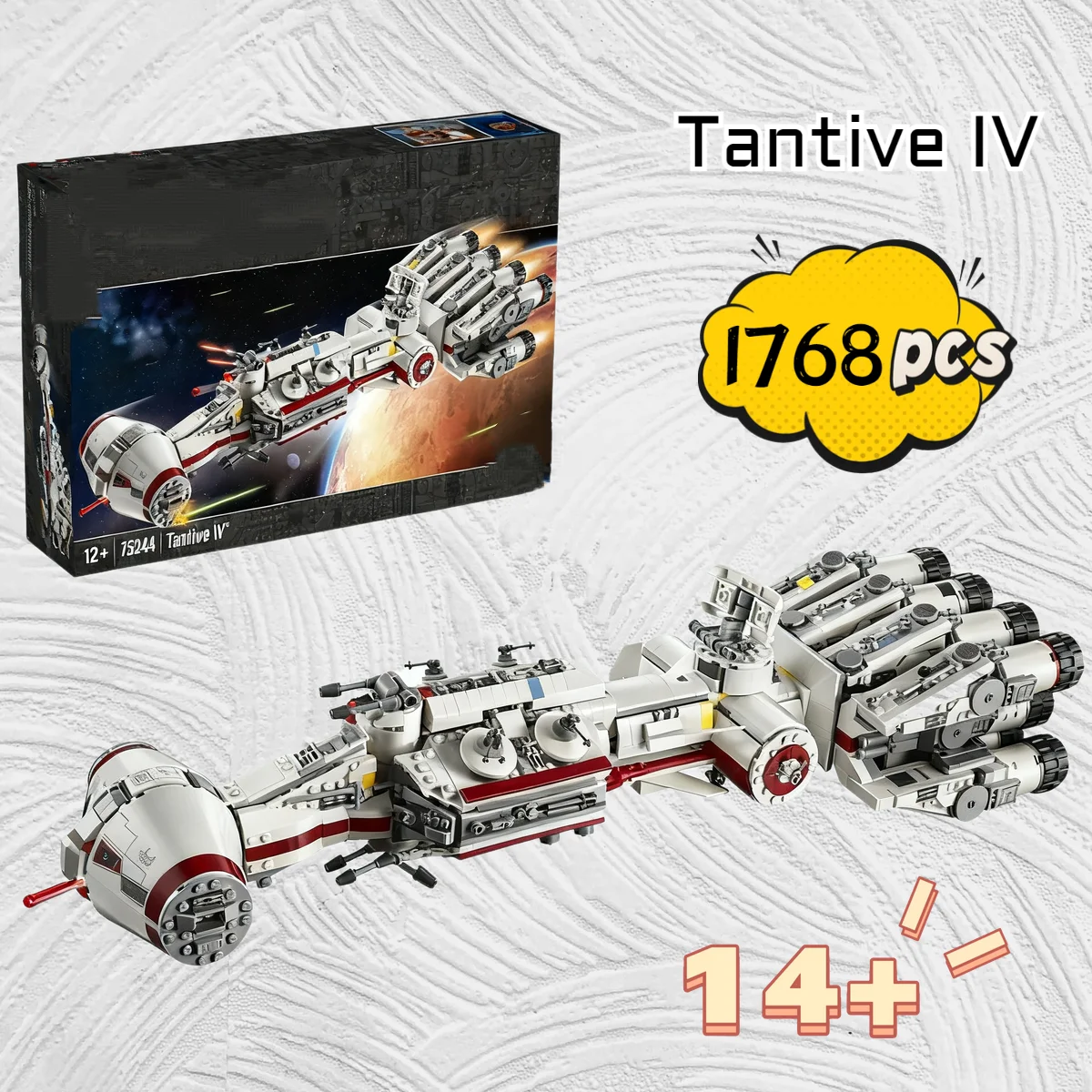 

Star Battle UCS Tantive IV Rebel Imperial Armada Galactic Empire Jedi Sith Saga 75244 Building Block Toy Birthday Christmas Gift