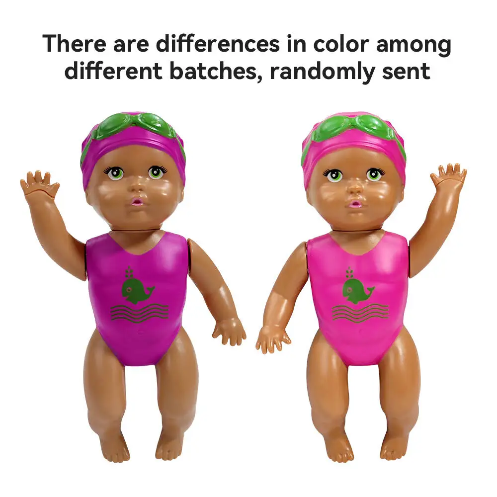 Bambola da nuoto galleggiante con scherzzo simulato, bambola da nuoto avvolta, adatta per giocare nell'acqua della piscina, int