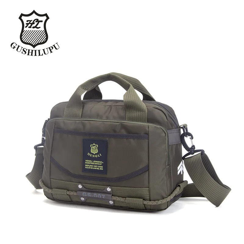 Borsa a tracolla singola da uomo in tessuto Oxford impermeabile con tasche multiple per il trasporto, valigetta portaoggetti per computer di grande capacità