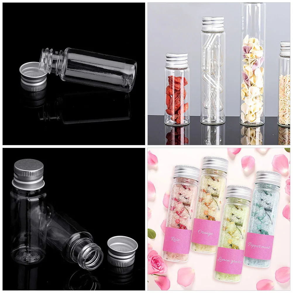 

Storage Tube Clear Small Containers with Lids Plastic Tubes Test Candy Caps Sweets