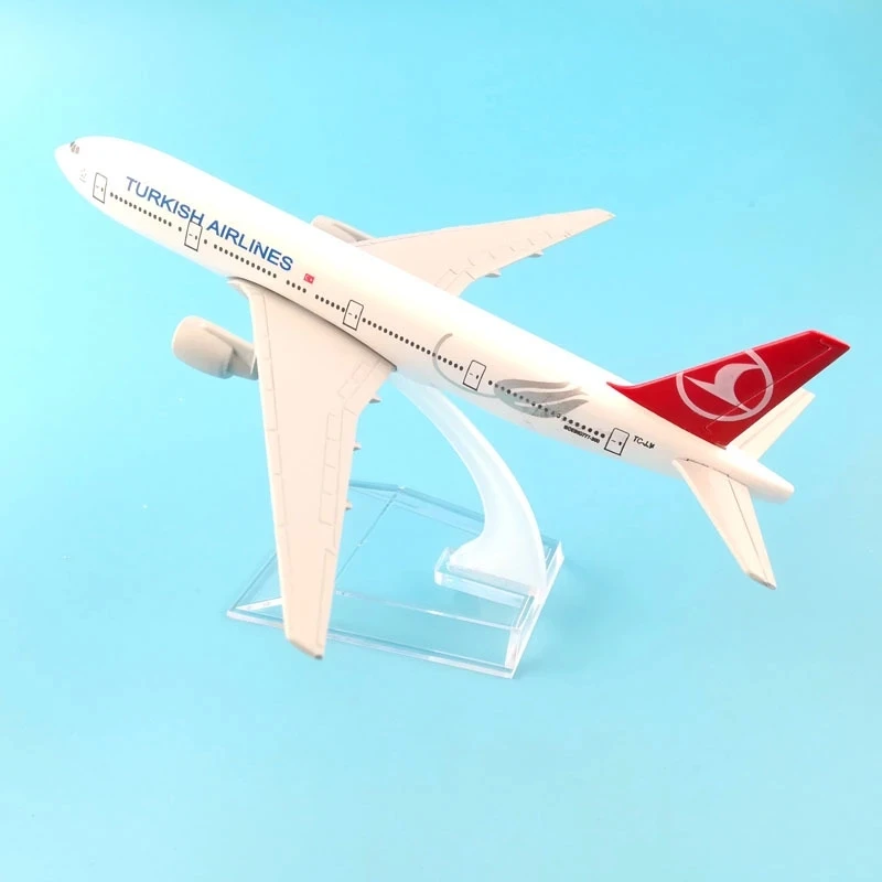 20cm Alloy Metal Air TURKISH Airlines Boeing 777 B777 Airways Plane Model Airplane Model w Stand Aircraft Crafts Gift