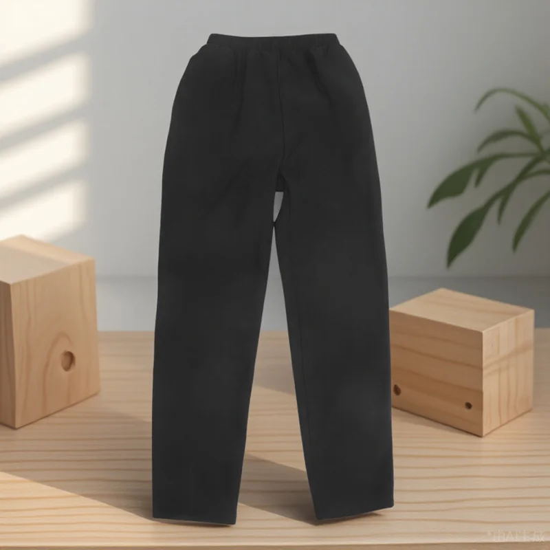

A Pair of Breathable Chef Workwear Black Pants Size S Polyester Cotton Canteen Uniform Canteen Uniform