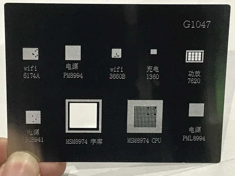 1pcs BGA reballing reball stencil for xiaomi note wifi 6174A 3660B PM8994 PMI8994 1360 7620 PM8941 CPU MSM8974