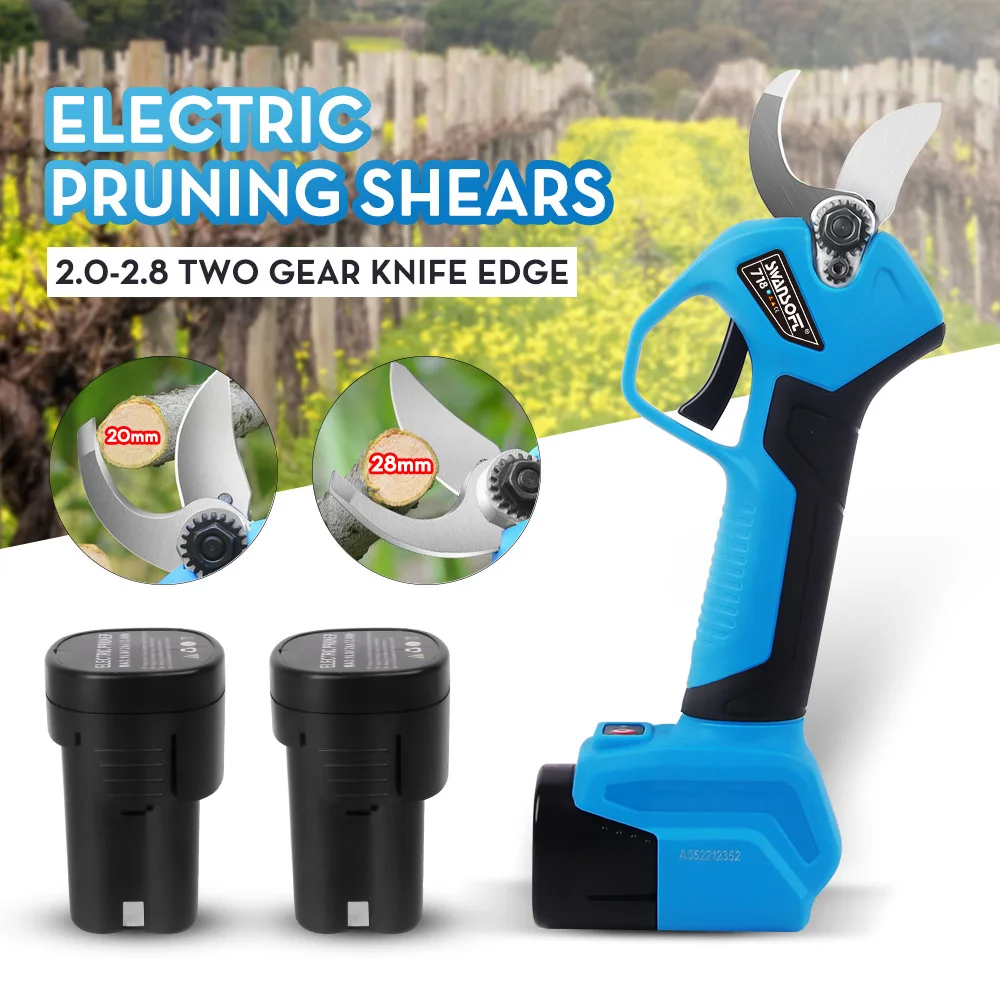 충전식 리튬 배터리 전기 가지치기 가위, 전문 무선 나무 가지치기 트리머 