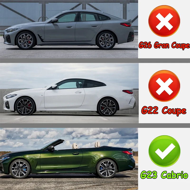 جناح سبويلر خلفي لسيارات BMW G23 430i M440i G83 M4 قابل للتحويل 2020 2021 2022 2023 2024 جناح المصد الخلفي الأسود اللامع