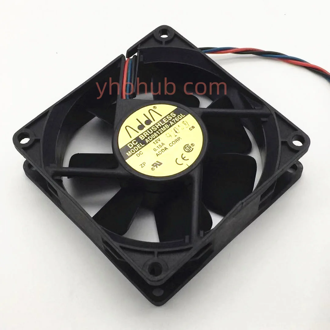 

ADDA AD0812MB-A76GL DC 12V 0.15A 3-Wire 80x80x25mm Server Cooling Fan