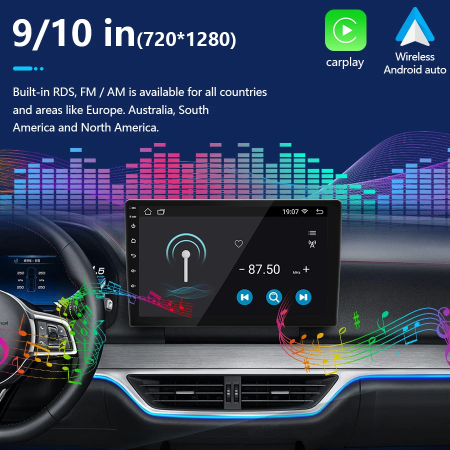

Android 13/12 Car Radio 9/10InchGPS Touch Screen Autoradio Rearview Camera Multimedia Video Player Wireless Carplay MP3 MP5