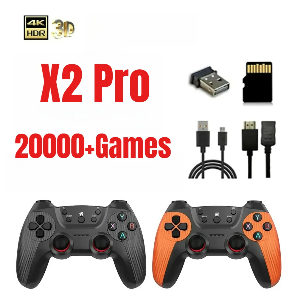 X2 Ultra Pro  Game Stick 4K HD Retro Video Handle Game Console 64G for PSP Retro Arcade Games For Children Gift