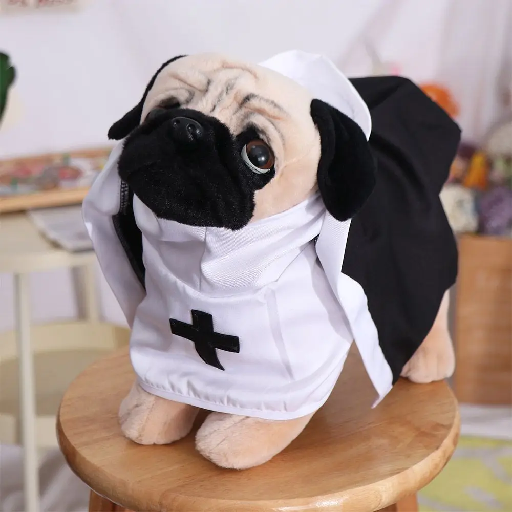 

Cat Puppy Pet Nun Cloak Soft Role Play Pet Cat Halloween Costumes Breathable Black/white Cat Cosplay Costume Sets