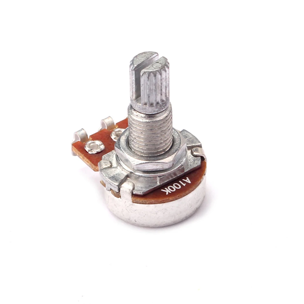

A100K Ohm Mini Audio Potentiometer Split Shaft 18Mm Guitar Volume Tone Control Replacement Solder Lugs Amp Parts Accessory