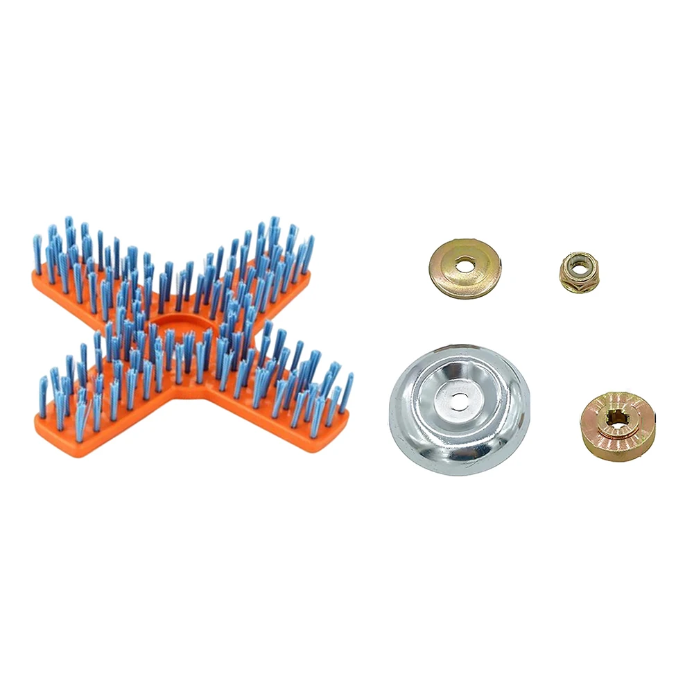 For Deep Cleaning Tasks Orange Floor Scrubber Tool Complete Cleaning Brush Set Power Tool Part Indoor Outdoor Use