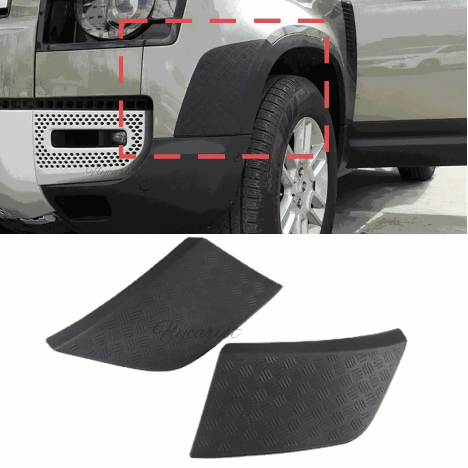 For Land Rover Defender 110 ABS Black Front Bumper Anti-scratch Guard Cover 2020 2021 2022