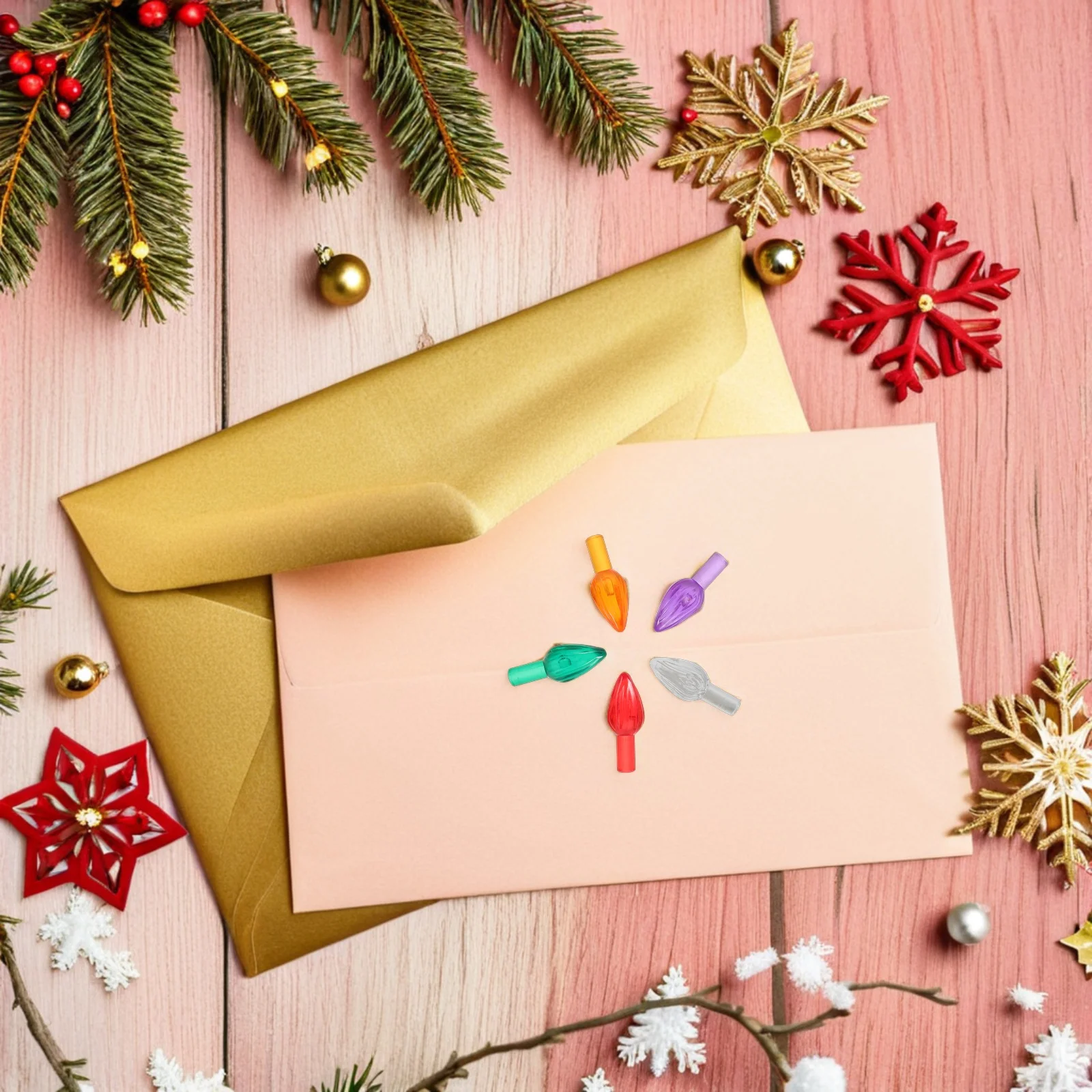 100Pcs Christmas Tree Lights Medium Twist Bulbs Secure Fit Replacement for Ceramic Trees Bright Festive Indoor Outdoor